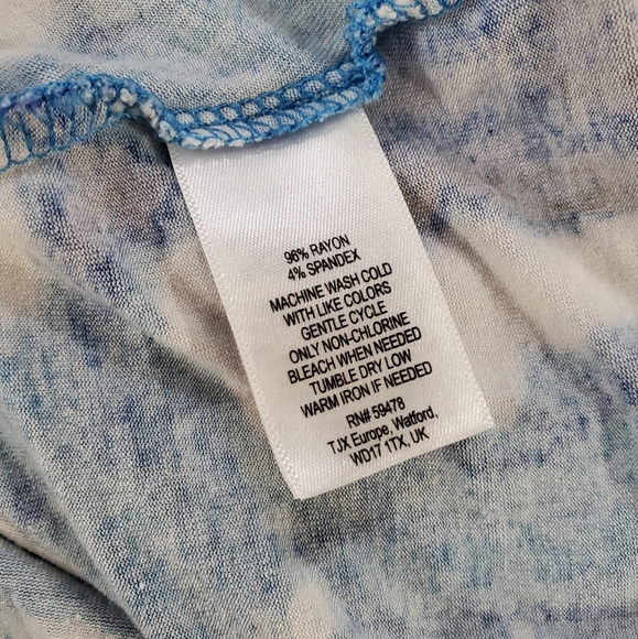 Cynthia Rowley Flowey Blue Tie Dye Mini Dress Size Small - Picture 4 of 7